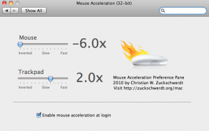1:1 mouse acceleration